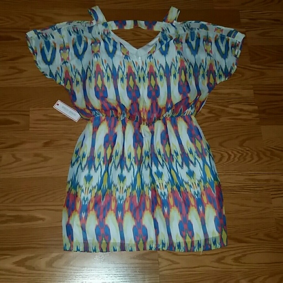NWT Bisou Bisou Cold Shoulder Dress - Picture 4 of 4